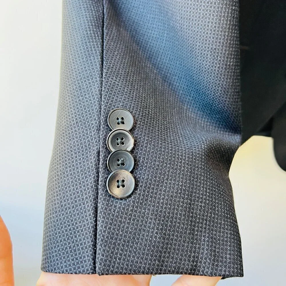 Boss Hugo Boss Huge4/Genius3 Wool slim sport coat, textured gray, Size 40R